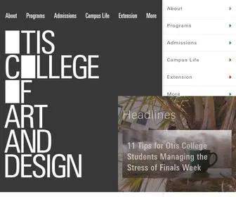 Otis.edu(Otis College of Art and Design) Screenshot