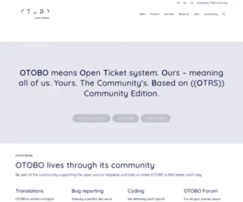 Otobo.org(OTOBO Community) Screenshot