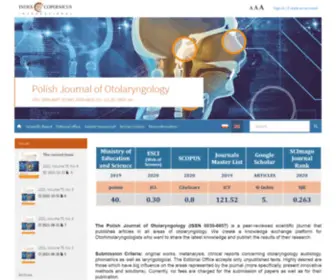 Otolaryngologypl.com(Publishers Panel) Screenshot