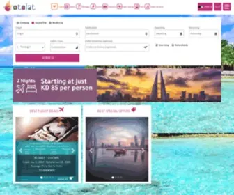 Otolat.com.kw(Largest Online Travel Agency in Kuwait) Screenshot