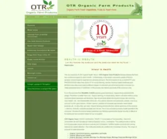 Otrfarms.com(OTR Organic Farm Products) Screenshot