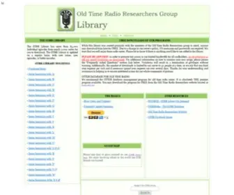 Otrrlibrary.org(Old Time Radio Researchers Library) Screenshot
