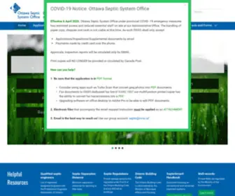 Ottawasepticsystemoffice.ca(Ottawa Septic System Office) Screenshot