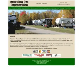 Ottawaspoplargrovecamp.com(Ottawa's Poplar Grove Campground RV Park) Screenshot