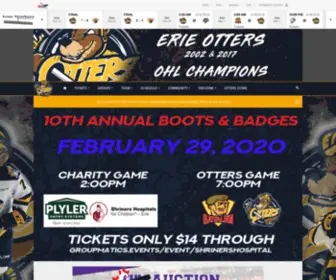 Ottershockey.com(Official site of the Erie Otters) Screenshot
