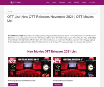 Ottlist.in(New OTT Releases 2021) Screenshot