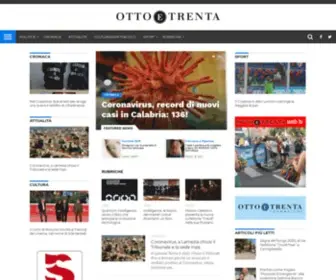 Ottoetrenta.it(Giornale on line su Cosenza e Calabria. Rubriche di sport) Screenshot