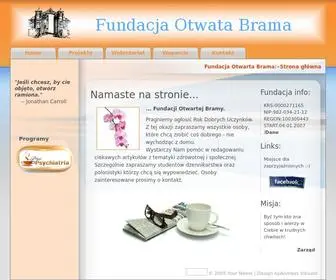 Otwartabrama.org.pl(Fundacja Otwarta Brama) Screenshot