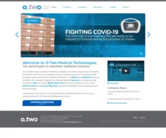 Otwo.com(O-Two Medical Technologies) Screenshot