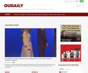 Oudaily.com(The independent student voice of the University of Oklahoma since 1916) Screenshot
