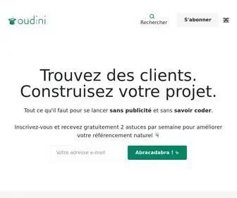 Oudini.fr(Cours et Coaching SEO pour accélérer son projet) Screenshot