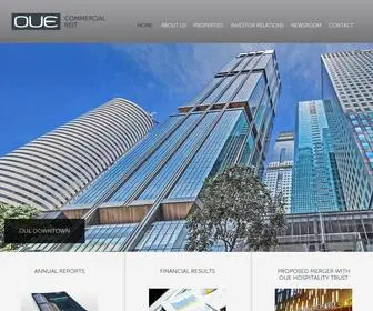 Ouect.com(OUE Commercial Real Estate Investment Trust (“OUE C) Screenshot