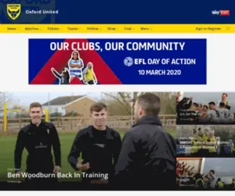 Oufc.co.uk(Oxford United) Screenshot