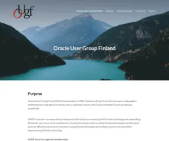 Ougf.fi(Purpose Oracle User Group Finland OUGF was founded in 1988. Finland's official Oracle User Group) Screenshot