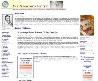 Oughtred.org(Oughtred Society Slide Rule Home Page) Screenshot