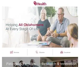 Ouhealth.com(Healthcare Services in Oklahoma) Screenshot