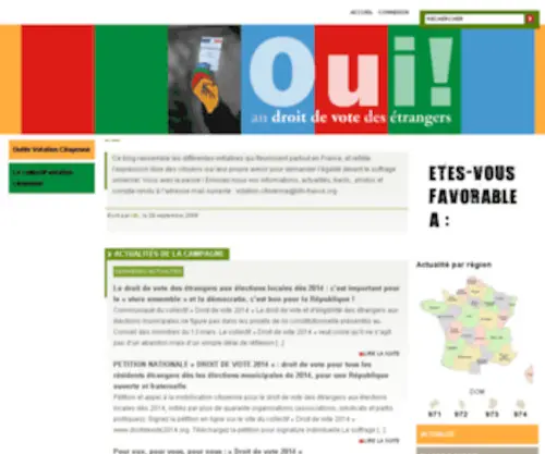 Oui-Droitdevotedesetrangers.org(Oui Droitdevotedesetrangers) Screenshot