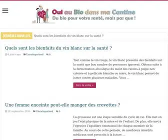 Ouiaubiodansmacantine.fr(Blog dédié au bio) Screenshot