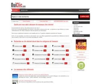 Ouiclic.com(Annuaire de sites internet) Screenshot