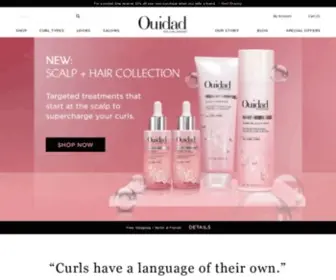 Ouidad.com(Curly Hair Products for Natural Hair) Screenshot