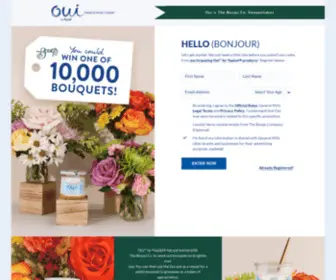 Ouimercibouquet.com(Oui Merci Bouquet Sweepstakes) Screenshot