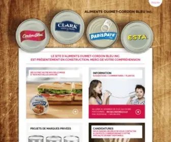 Ouimet-Cordonbleu.com(ALIMENTS OUIMET) Screenshot