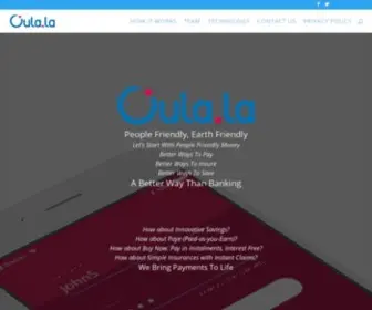 Oula.la(Payments = better ways than banking = neobanking with insurance) Screenshot