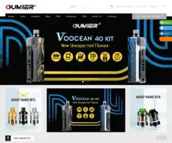 Oumiervape.com(Vaporizer,Best E Cigarette Brands,Vapor Cigarettes,E Cig Kits) Screenshot