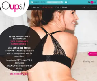 Oups-Lingerie.com(Oups lingerie by Sans Complexe) Screenshot