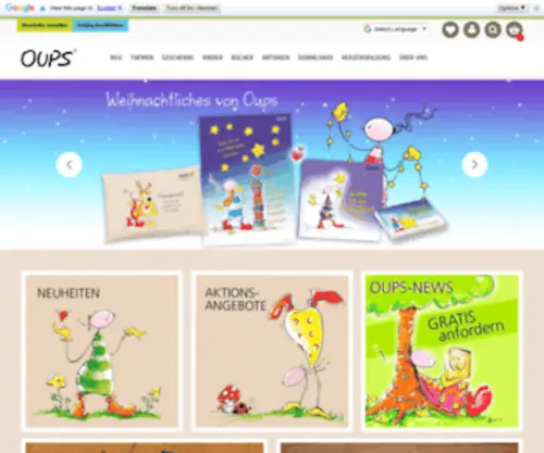 Oups-Shop.com(Verlag Oups) Screenshot
