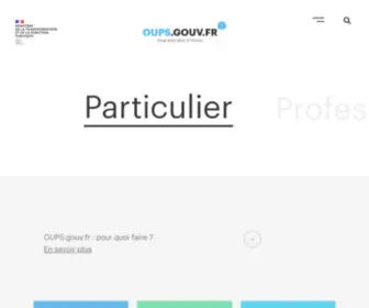 Oups.gouv.fr(Particulier) Screenshot