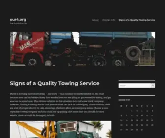 Our4.org(Signs of a Quality Towing Service) Screenshot