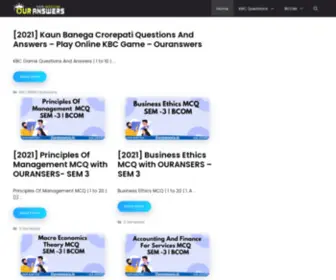 Ouranswers.in(YOUR QUESTION OUR ANSWERS) Screenshot