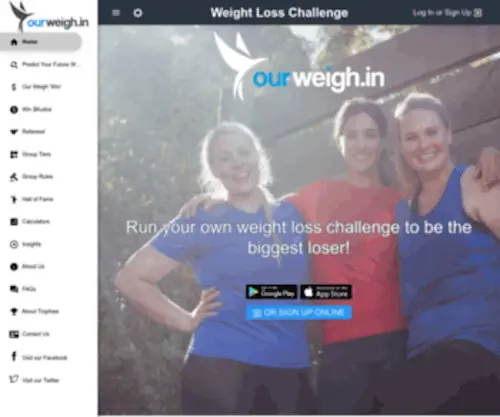 Ourbiggestloser.com(Our Weigh In) Screenshot