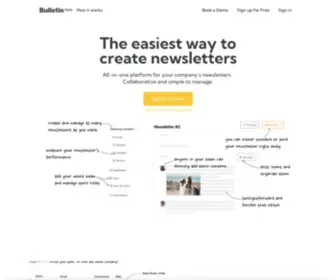 Ourbulletin.co(Collaborative Platform for Newsletters) Screenshot