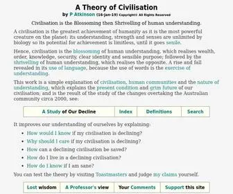 Ourcivilisation.com(Civilisation And The Human Condition Explained) Screenshot