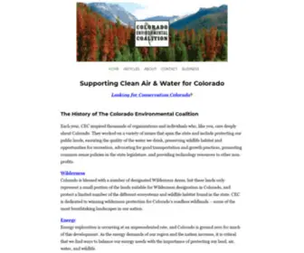 Ourcolorado.org(Colorado Environmental Coalition Information) Screenshot