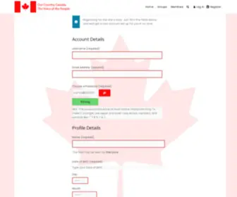 Log In ‹ Our Country Canada