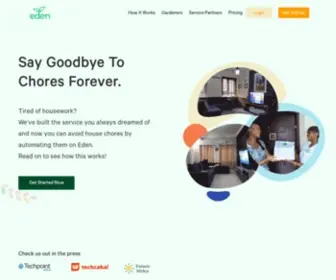 Ouredenlife.com(Say goodbye to chores forever. Eden) Screenshot