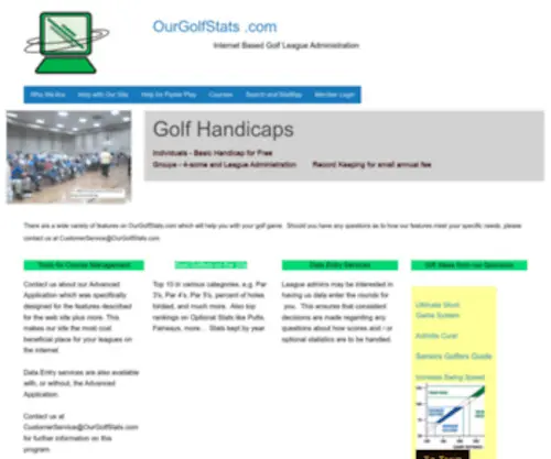 Ourgolfstats.com(Golf Handicap and Internet Based Golf League Administration) Screenshot