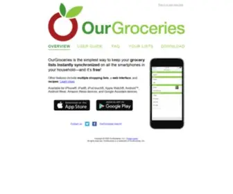 Ourgroceries.com(Ourgroceries) Screenshot