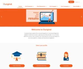 Ouriginal.com(Text-matching solution) Screenshot