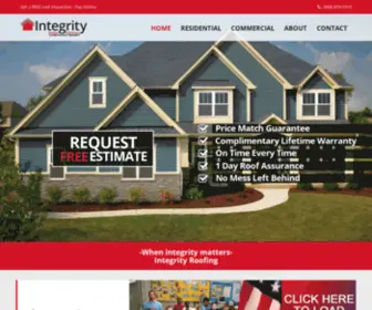 Ourintegritymatters.com(Integrity Roofing Home) Screenshot