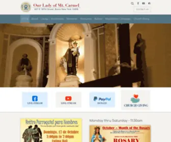 Ourladymtcarmelbx.org(Our Lady of Mount Carmel) Screenshot