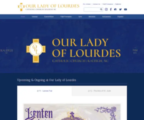 Ourladyoflourdescc.org(Our Lady of Lourdes Catholic Church) Screenshot