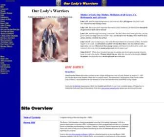 Ourladyswarriors.org(Our Lady's Warriors) Screenshot