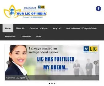 Ourlicofindia.in(LIC agent) Screenshot