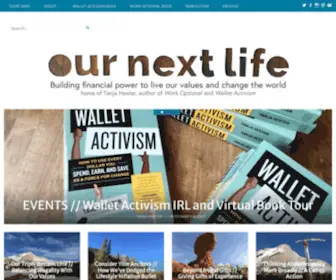 Ournextlife.com(Financial activism to change the world) Screenshot