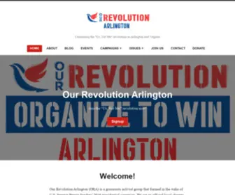 Ourrevolutionarlington.us(Continuing the "Us) Screenshot