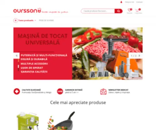 Oursson.eu(Electrocasnice Elvetiene Oursson) Screenshot
